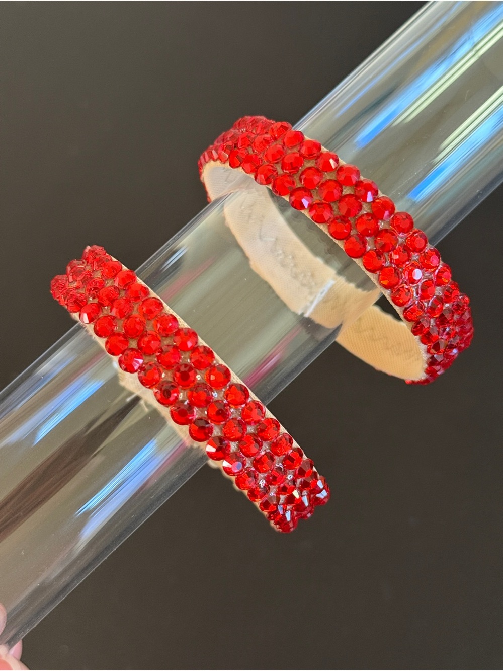 Red Rhinestone Dance Bracelet